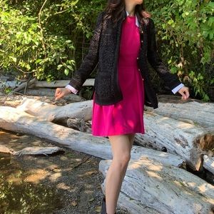 Alexander McQueen dress in berry pink